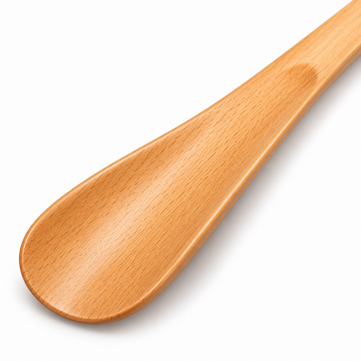 Construction detail of beechwood long shoehorn.