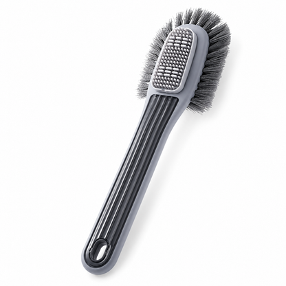 Gray Multi-Surface Shoe Brush on a white background.