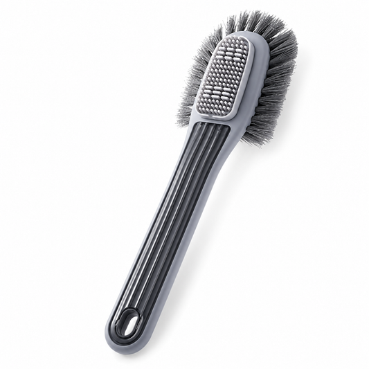 Gray Multi-Surface Shoe Brush on a white background.