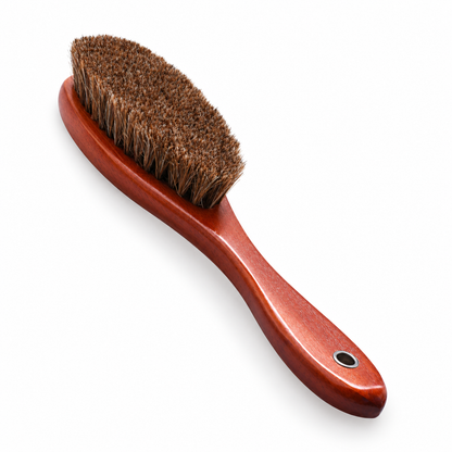 Long-Handle Wood Shoe Polishing Brush on a white background.